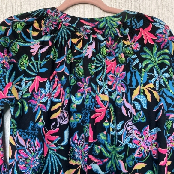 Lilly Pulitzer Size Medium Norris Dress Onyx Paradise Glow - Picture 8 of 10